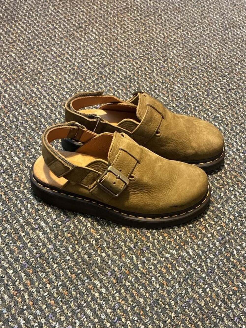 Dr. Martens Jorge II Slingback Olive Green Clog Mules No Box
